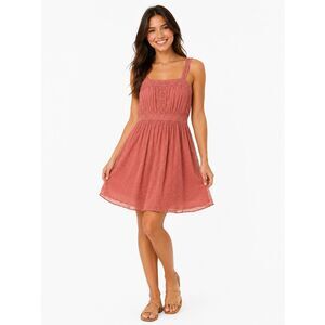 Maurices Swiss Dot Sundress Dusty Rose Medium